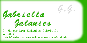 gabriella galanics business card